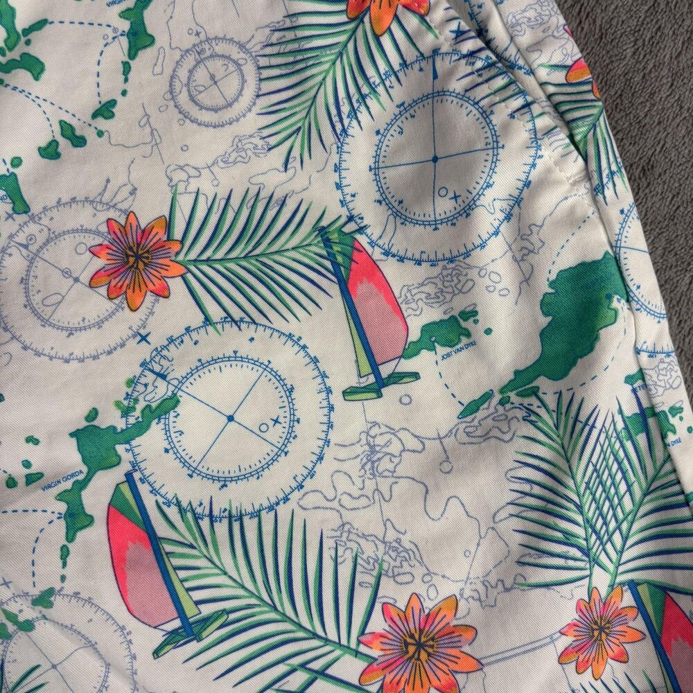 Vineyard Vines Shorts Mens 30 Nautical Map Floral Chino Stretch Beach 1H001247 - Picture 6 of 13